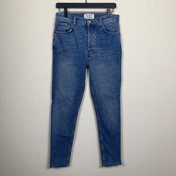 Reformation Cynthia High Rise Straight Leg Jeans Size 28 Blue 5-Button Fly - Picture 7 of 10